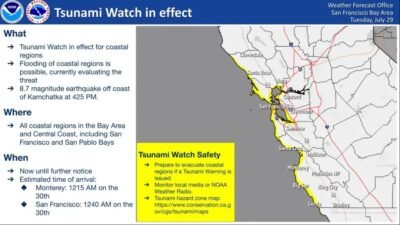 Alerta de tsunami en la costa de California tras poderoso terremoto cerca de Rusia